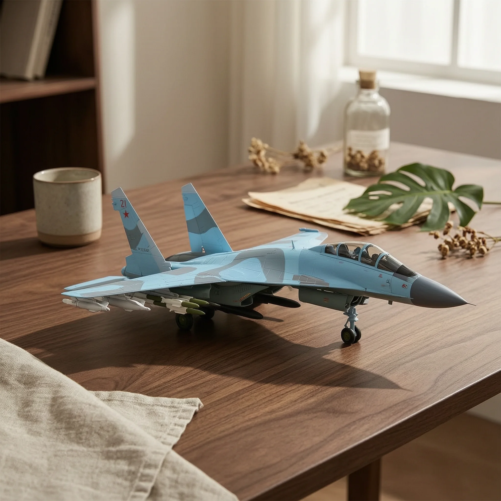 SU-27 Fighter Jet Model Alloy Fighter Jet Model with Missiles Toy Die-Cast Detailed for Collectors, Desk Display, Office
SU-27 Fighter Jet Model Alloy Fighter Jet Model with Missiles Toy Die-Cast Detailed for Collectors, Desk Display, Office