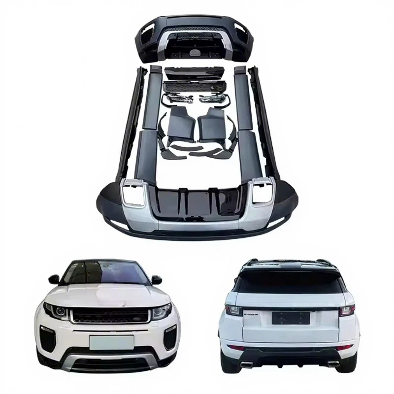 Комплект динамичного обвеса для Land Rover Range Rover Evoque 2010-2015 годов выпуска, обновление до стиля 2016-2019 годов: передний бампер, боковые пороги, решетка радиатора
Комплект динамичного обвеса для Land Rover Range Rover Evoque 2010-2015 годов выпуска, обновление до стиля 2016-2019 годов: передний бампер, боковые пороги, решетка радиатора