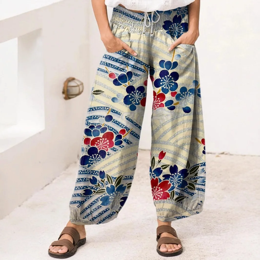 Casual Pants Women's Spring and Summer National Style Loose Comfortable Printed Pants for Women
Casual Pants Women's Spring and Summer National Style Loose Comfortable Printed Pants for Women
