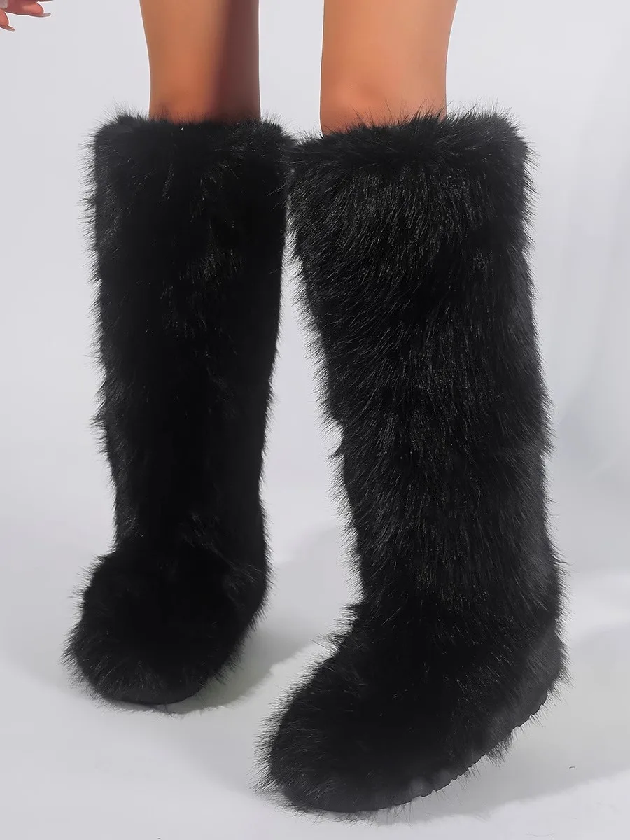 Y2K Trendy High-Top Snow Boots Women's Warm Fur Lined Thick Bottom Booties Winter Fashion Cold-Resistant Ankle Boots
Y2K Trendy High-Top Snow Boots Women's Warm Fur Lined Thick Bottom Booties Winter Fashion Cold-Resistant Ankle Boots