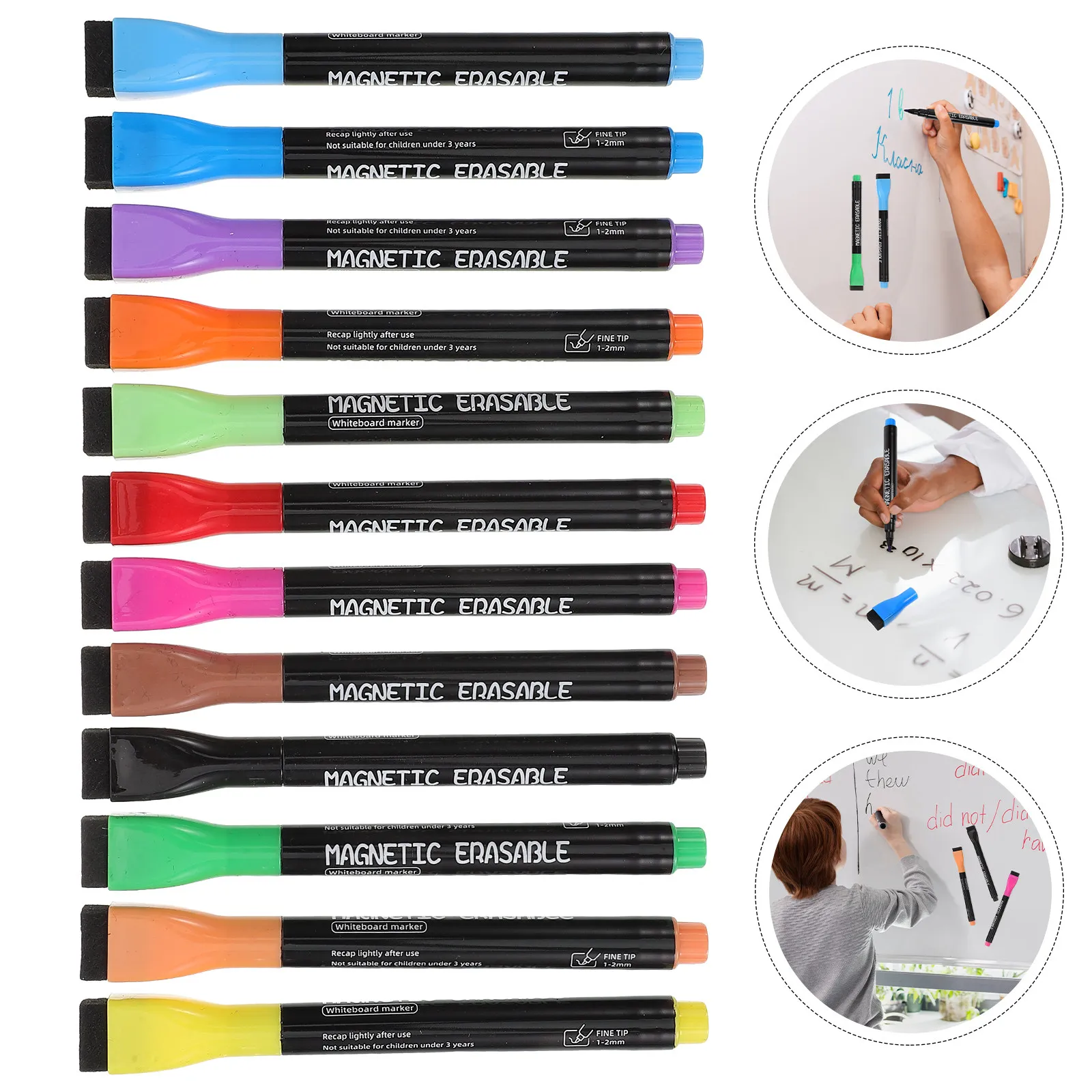 1Set 's Magnetic Whiteboard Markers Colorful Fine Tip Dry Erase Pens Erasable Quick Dry Smooth Writing for Office Home
1Set 's Magnetic Whiteboard Markers Colorful Fine Tip Dry Erase Pens Erasable Quick Dry Smooth Writing for Office Home