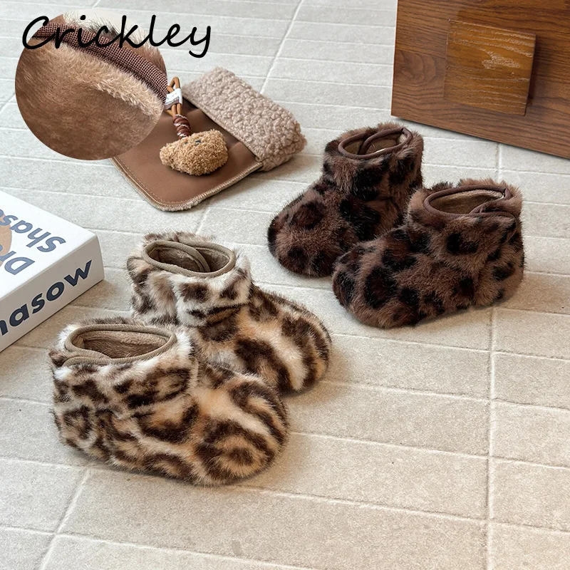 Leopard Faux Fur Kids Boots Winter Plush Warm Thick Toddler Boys Girls Fashion Boots Hook Loop Anti Slip Children Ankle Shoes
Leopard Faux Fur Kids Boots Winter Plush Warm Thick Toddler Boys Girls Fashion Boots Hook Loop Anti Slip Children Ankle Shoes