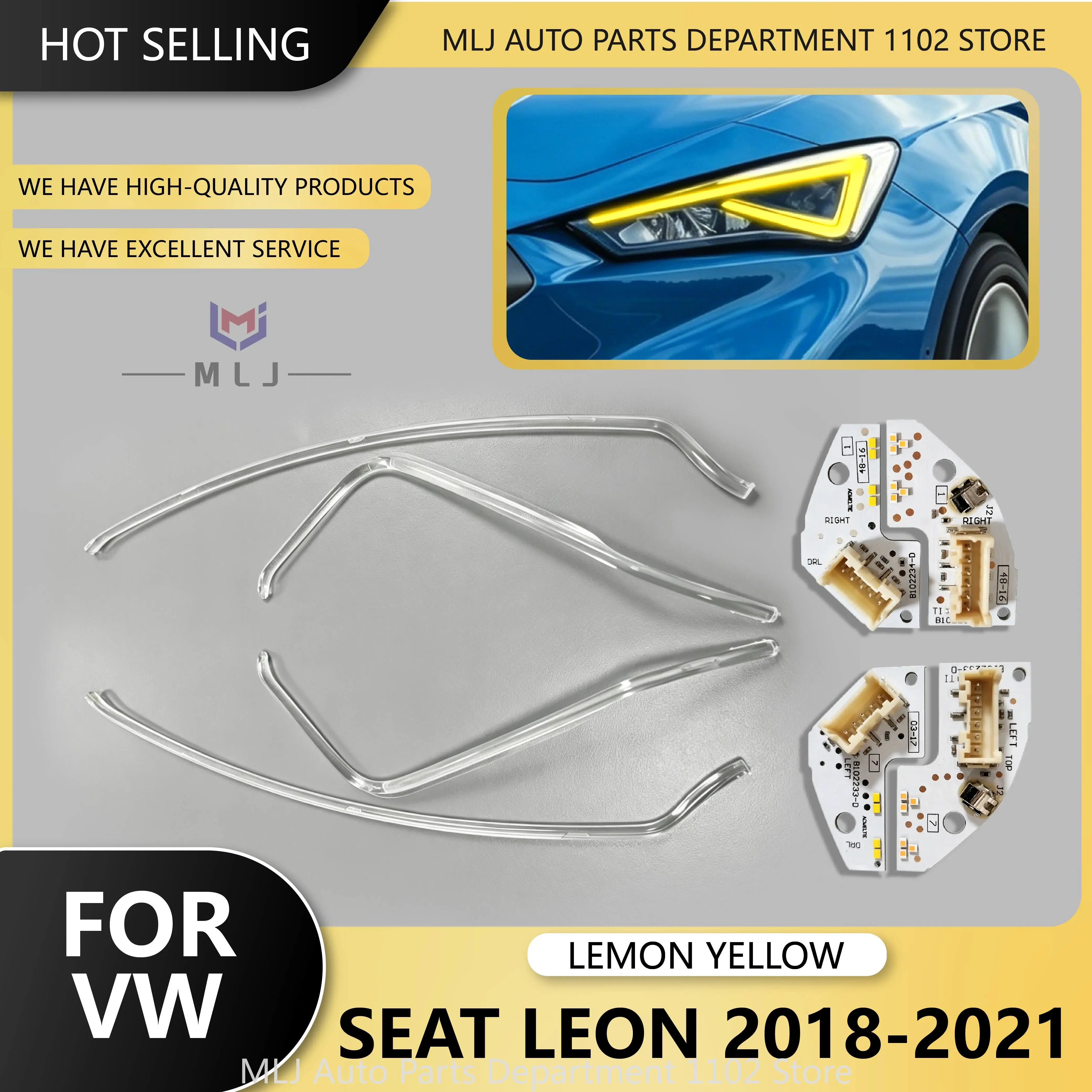 For VW Volkswagen SEAT Leon 2018 2019 2020 2021 Lemon Yellow Headlight DRL Turning Signal Chip Light Guide Chip Angel Eye Board
For VW Volkswagen SEAT Leon 2018 2019 2020 2021 Lemon Yellow Headlight DRL Turning Signal Chip Light Guide Chip Angel Eye Board