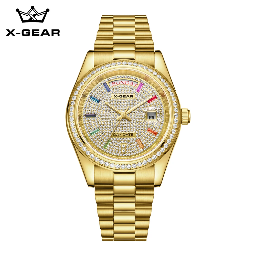 Business Men's Mechanical Watch with Large Dial, Stainless Steel Bracelet, Waterproof, Luminous, Gold-Tone Wristwatch
Business Men's Mechanical Watch with Large Dial, Stainless Steel Bracelet, Waterproof, Luminous, Gold-Tone Wristwatch