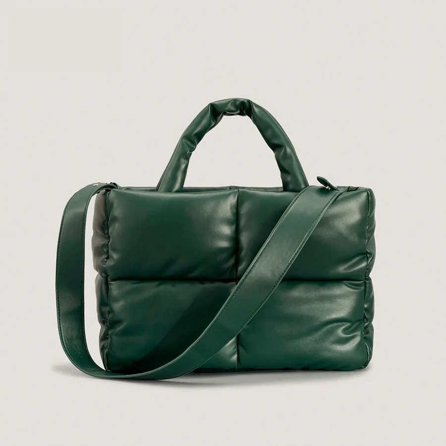 Fashion Leather Padded Tote Bag for Women Designer Quilted Handbags Luxury Soft Pu Shoulder Bags Down Cotton Winter Bag Big 2025
Fashion Leather Padded Tote Bag for Women Designer Quilted Handbags Luxury Soft Pu Shoulder Bags Down Cotton Winter Bag Big 2025