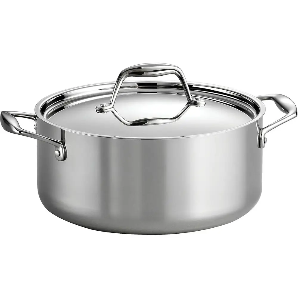 Signature Tri-Ply Clad StainlSteel 5-Quart Dutch Oven Pot with Lid, Induction-, Dishwasher-Sae, NS-Certiied, Made in Brazil
Signature Tri-Ply Clad StainlSteel 5-Quart Dutch Oven Pot with Lid, Induction-, Dishwasher-Sae, NS-Certiied, Made in Brazil
