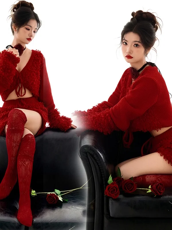 Red Sweater Women's Fashion Slimming Waist Art Photography Studio New Chinese Style National Trend Autumn 2025 Stage Costume
Red Sweater Women's Fashion Slimming Waist Art Photography Studio New Chinese Style National Trend Autumn 2025 Stage Costume