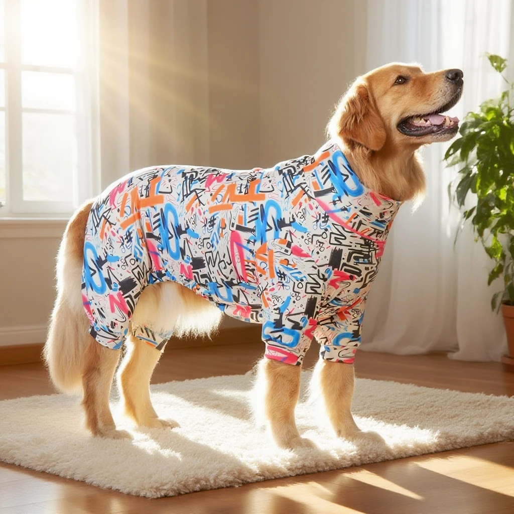 Dog Pajama Ultra Soft Pet Clothes Suitable for Winter and Cold Season Stretchable Fabric-Graffiti- S-6XL - Golden Retriever
Dog Pajama Ultra Soft Pet Clothes Suitable for Winter and Cold Season Stretchable Fabric-Graffiti- S-6XL - Golden Retriever