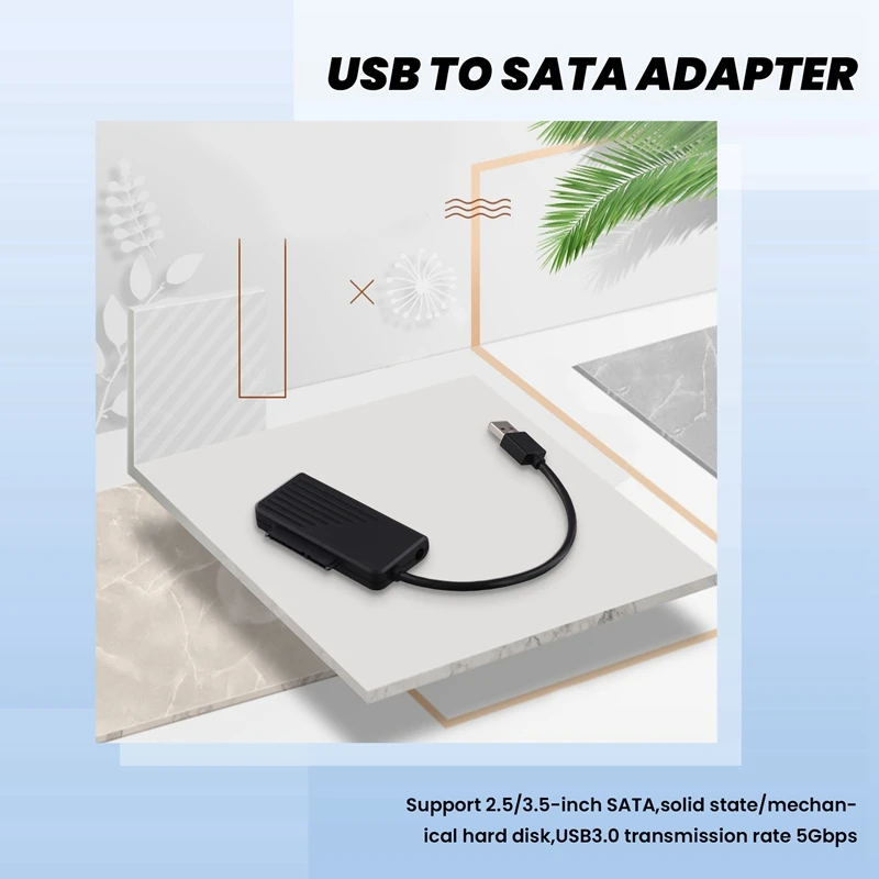 USB To SATA Adapter Cable Powered Adapter With DC (Independent Chip) Port External Adapter For 2.5/3.5 Inch Hard Disk
USB To SATA Adapter Cable Powered Adapter With DC (Independent Chip) Port External Adapter For 2.5/3.5 Inch Hard Disk