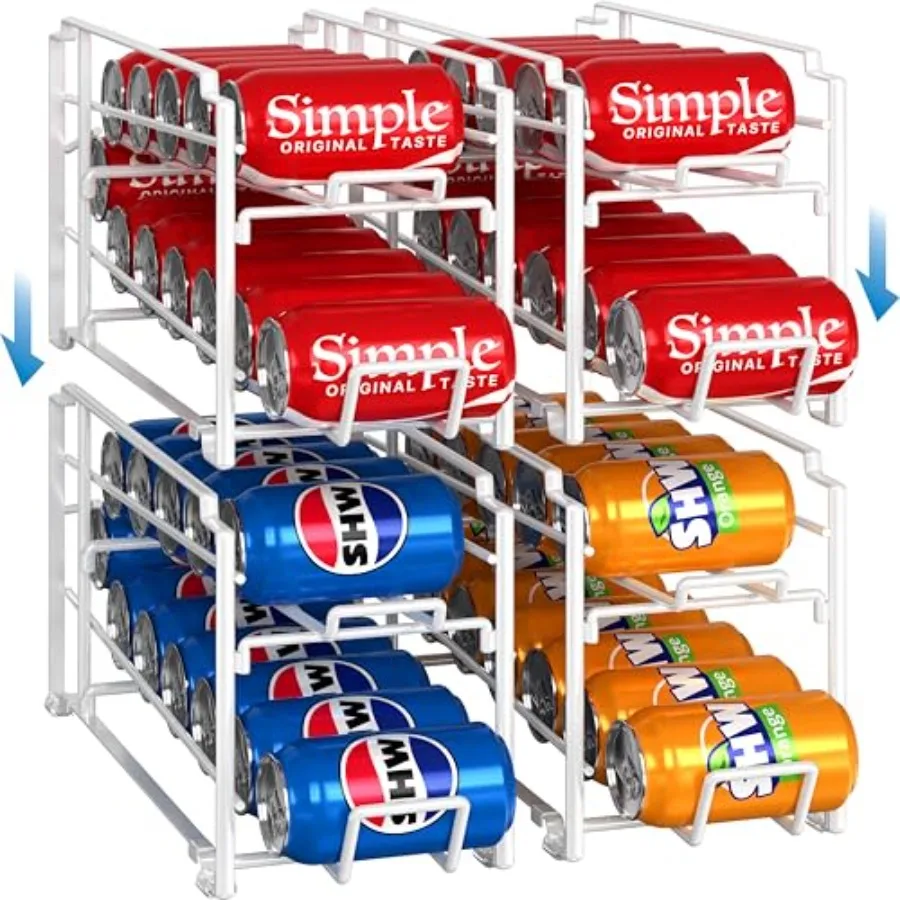 Soda Can Organizer Stackable Rack Dispenser for Pantry/Refrigerator,,4 Pack
Soda Can Organizer Stackable Rack Dispenser for Pantry/Refrigerator,,4 Pack