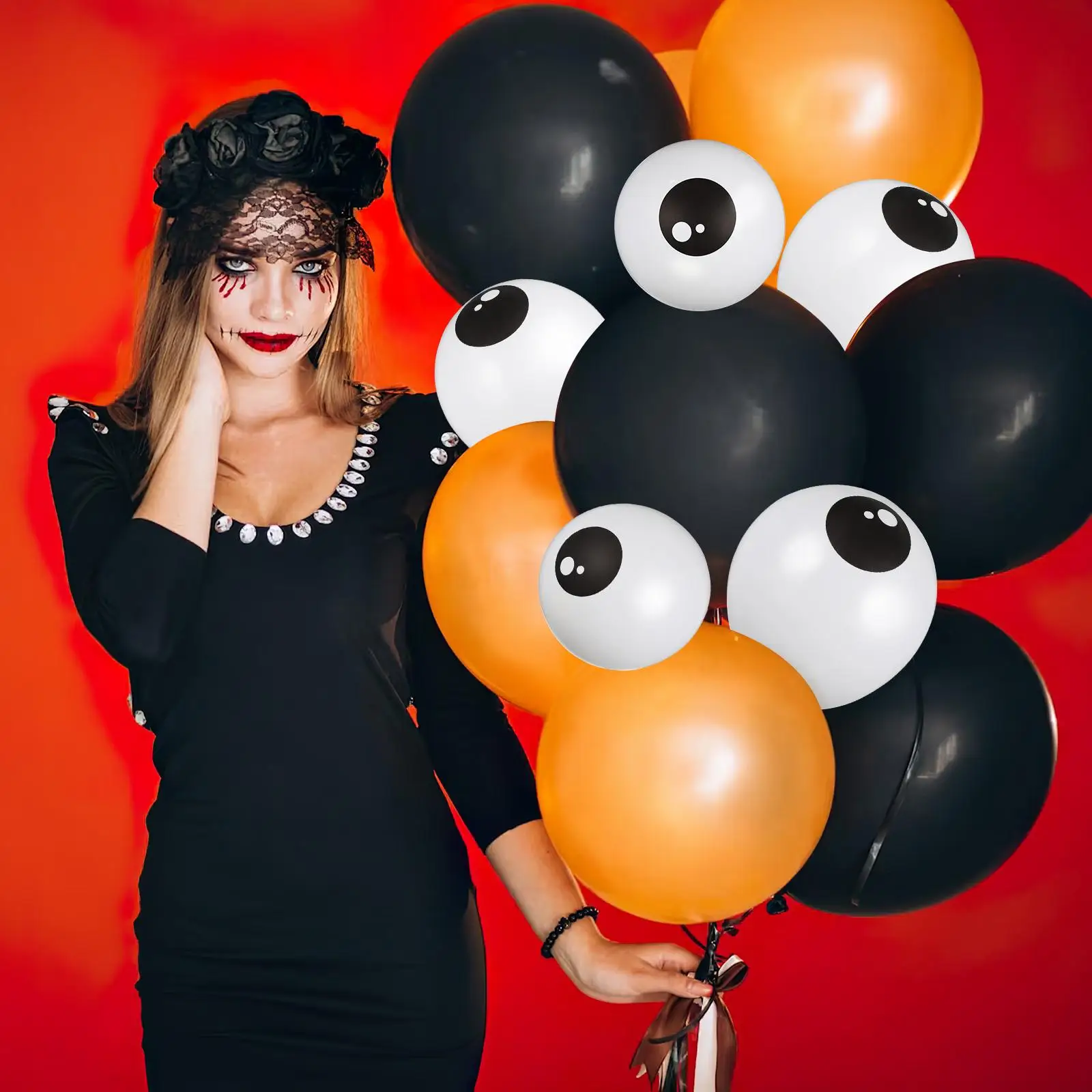 100 Pcs Halloween Eyeball Latex Balloons Large Aluminum Foil Big for Decorations Emulsion Arch Kit
100 Pcs Halloween Eyeball Latex Balloons Large Aluminum Foil Big for Decorations Emulsion Arch Kit