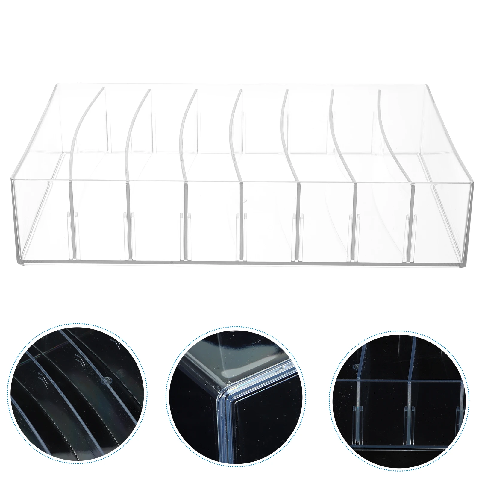 Sturdy Plastic Makeup Storage Box Desktop Organizer Container For Vanity Tidy Large Capacity Compartment Design
Sturdy Plastic Makeup Storage Box Desktop Organizer Container For Vanity Tidy Large Capacity Compartment Design