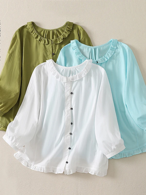 Korean Japanese High End Short Sleeve Shirt Women Design Sensation Anti Aging Slimming Unique Personality Top Trendy Wooden
Korean Japanese High End Short Sleeve Shirt Women Design Sensation Anti Aging Slimming Unique Personality Top Trendy Wooden