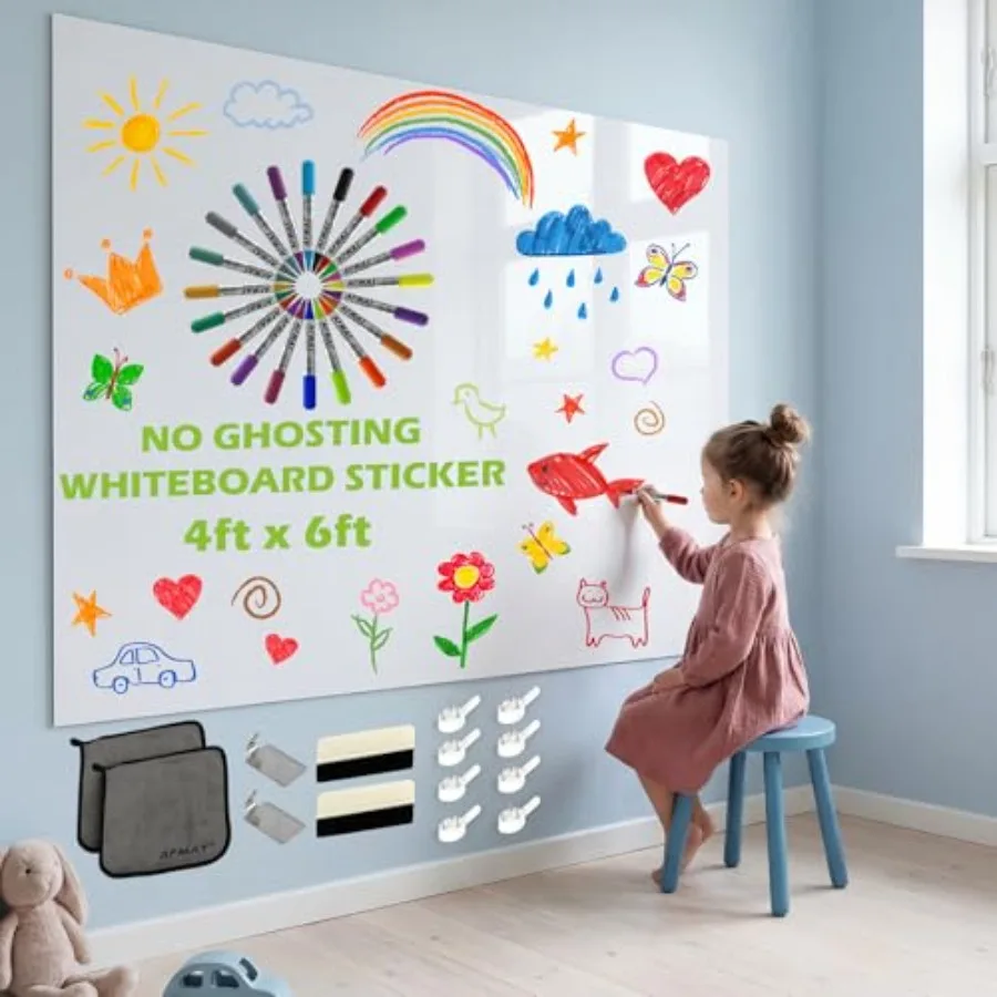 Whiteboard Sticker for Wall 4x6ft White Board Paper Super Sticky Dry Erase Wallpaper Peel and Stick Dry Erase Board with 16 Mar
Whiteboard Sticker for Wall 4x6ft White Board Paper Super Sticky Dry Erase Wallpaper Peel and Stick Dry Erase Board with 16 Mar