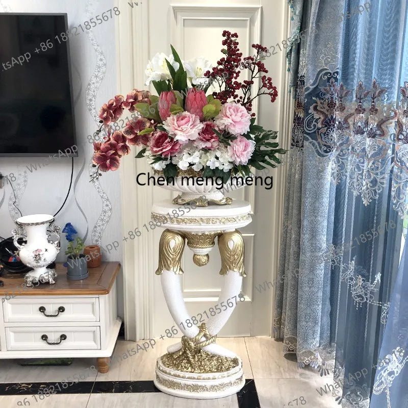 Living room floor-to-ceiling large vase ornament flower arrangement dried flower high European large decoration simple European
Living room floor-to-ceiling large vase ornament flower arrangement dried flower high European large decoration simple European