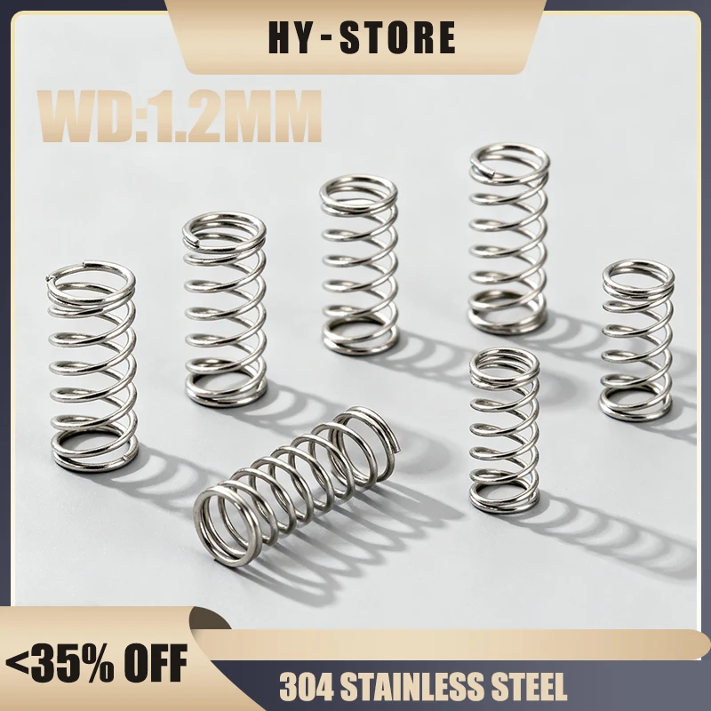 304SUS Compression Spring | 1.2mm Wire Diameter7-22mm OD,10-100mm Length High-pressure load-airy Machinery, Adjustable Parameter 
304SUS Compression Spring | 1.2mm Wire Diameter7-22mm OD,10-100mm Length High-pressure load-airy Machinery, Adjustable Parameter