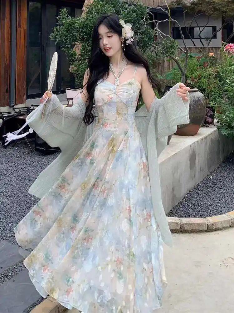 New Sense Of Design Halter Suspender Dress Large Size Cardigan Mm Dress Suit Women's Clothing Vestidos Fiesta Carnival Costume
New Sense Of Design Halter Suspender Dress Large Size Cardigan Mm Dress Suit Women's Clothing Vestidos Fiesta Carnival Costume