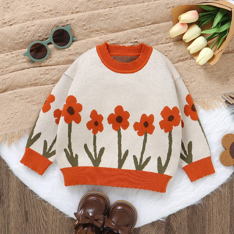 Baby Girls Floral Knit Sweaters Clothing Autumn Winter Long Sleeve Newborn Outwear Pullovers Infant Toddler Spring Knitwear Tops
Baby Girls Floral Knit Sweaters Clothing Autumn Winter Long Sleeve Newborn Outwear Pullovers Infant Toddler Spring Knitwear Tops