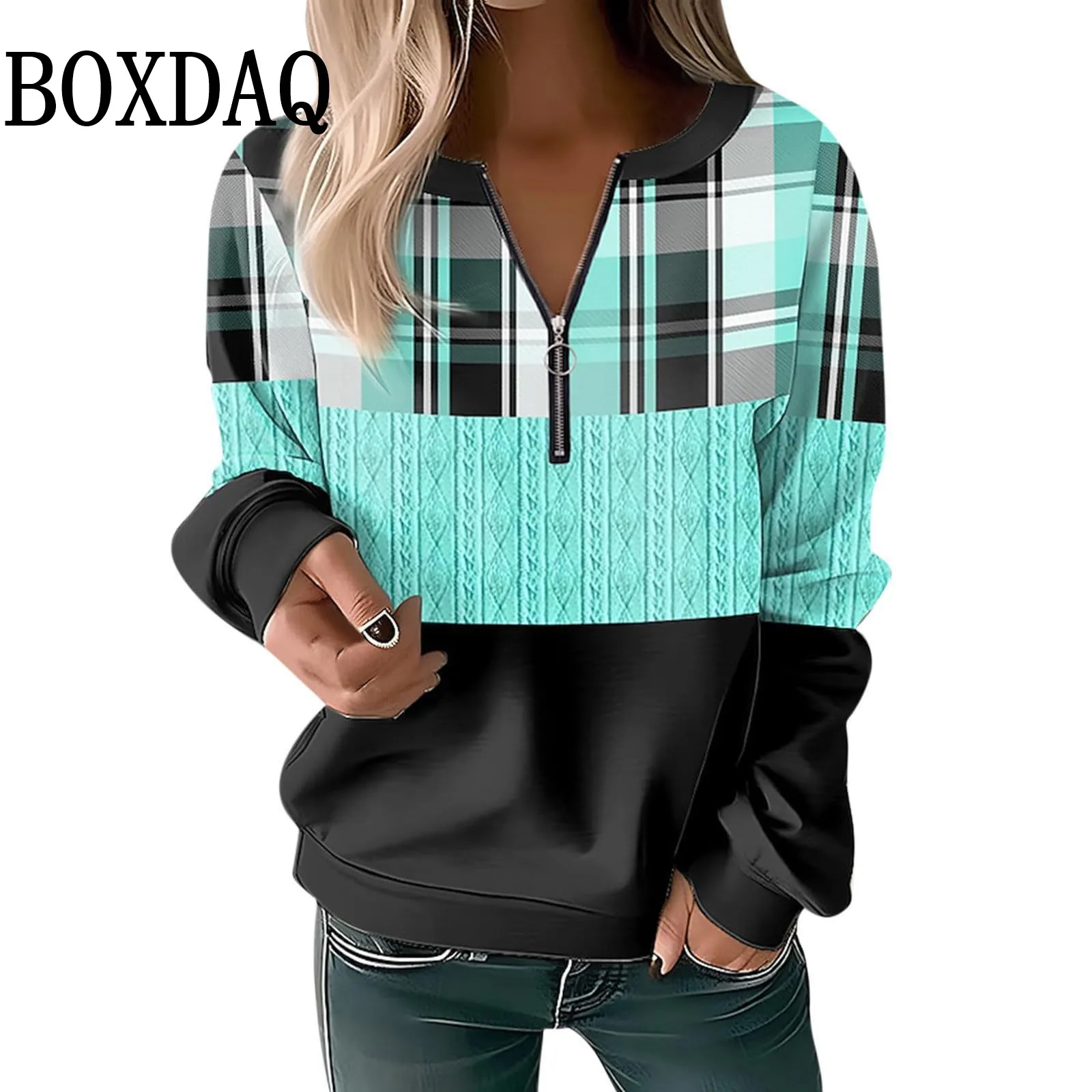 Женские толстовки с воротником на молнии и длинными рукавами, осенняя модная полосатая клетчатая лоскутная толстовка с капюшоном, топы, повседневная женская одежда с v-образным вырезом
Женские толстовки с воротником на молнии и длинными рукавами, осенняя модная полосатая клетчатая лоскутная толстовка с капюшоном, топы, повседневная женская одежда с v-образным вырезом
