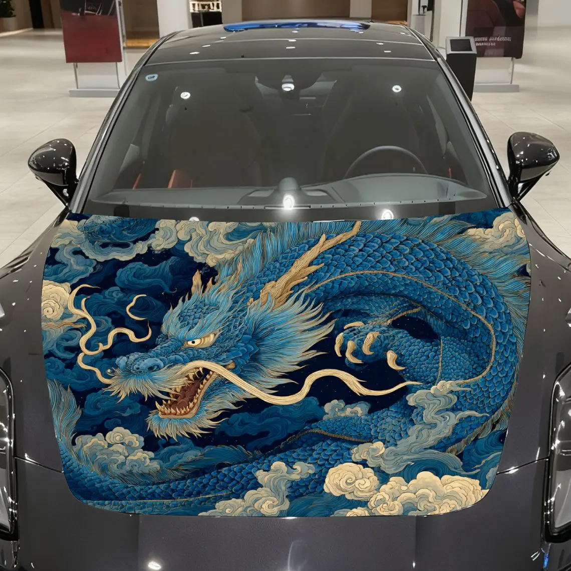 Giant Blue Dragon Car Hood Vinyl Wraps, PVC Waterproof Car Bonnet Decals, Self-Adhesive Scratch-Resistant Stickers For Engine Co
Giant Blue Dragon Car Hood Vinyl Wraps, PVC Waterproof Car Bonnet Decals, Self-Adhesive Scratch-Resistant Stickers For Engine Co