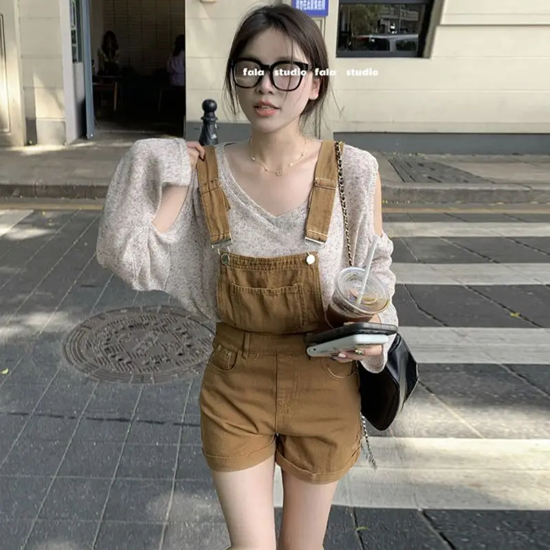 Slimming Design Denim Overalls Women's Summer Thin High Waist Short Pants Blue Jeans Backless One-Piece Suit for Young Girls
Slimming Design Denim Overalls Women's Summer Thin High Waist Short Pants Blue Jeans Backless One-Piece Suit for Young Girls