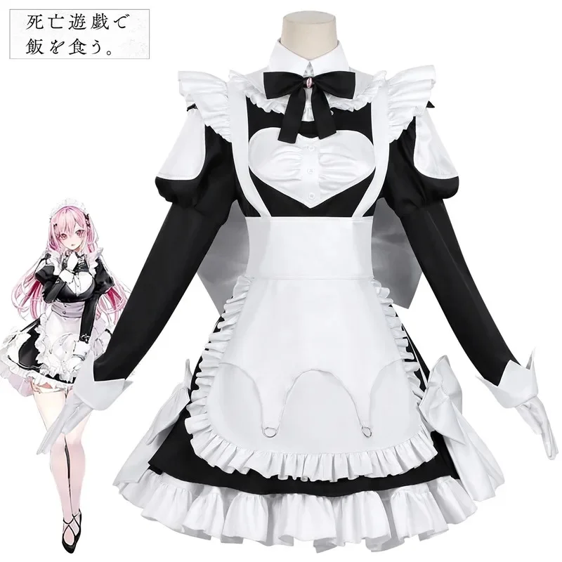 Maid Style Anime Cute Lolita Gown Hat Dress Set Playing Death Game To Put Food The Table Cosplay Costume Ghost Maid Aoi Outfit
Maid Style Anime Cute Lolita Gown Hat Dress Set Playing Death Game To Put Food The Table Cosplay Costume Ghost Maid Aoi Outfit