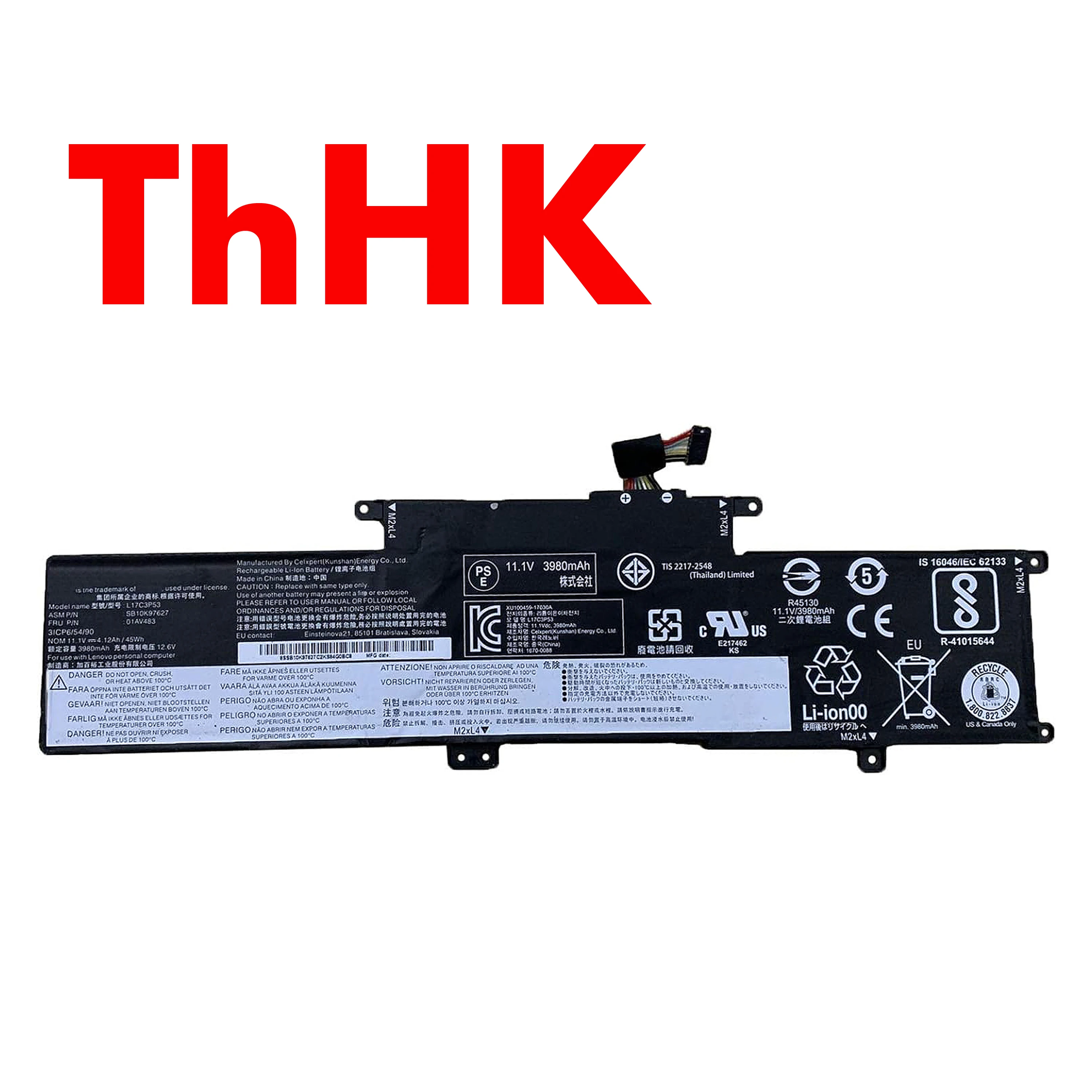 Genuine Original 45Wh L17C3P53 SB10K97627 01AV483 L17L3P53 SB10K97625 Battery For Lenovo ThinkPad Yoga L380 L390 S2 Yoga 2018
Genuine Original 45Wh L17C3P53 SB10K97627 01AV483 L17L3P53 SB10K97625 Battery For Lenovo ThinkPad Yoga L380 L390 S2 Yoga 2018