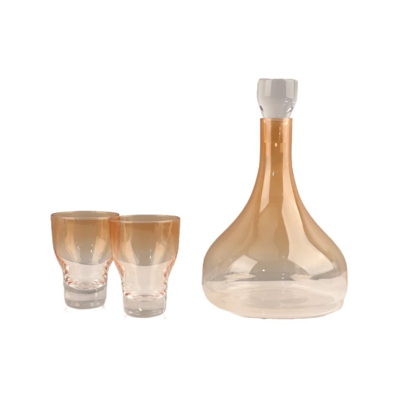 Minimalist high-end glass decanter wine glass kettle set ornament, coffee table restaurant bar soft home accessories 
Minimalist high-end glass decanter wine glass kettle set ornament, coffee table restaurant bar soft home accessories