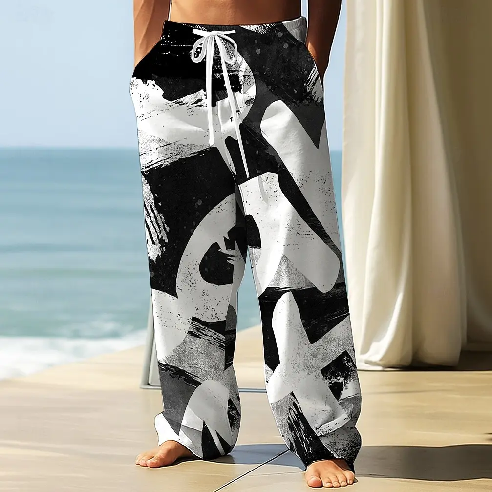 2026 Men's Geometric Letter Printing Trousers Baggy Pants Casual Pants Mid Waist Elastic Drawstring Waist Pants Streetwear Fall
2026 Men's Geometric Letter Printing Trousers Baggy Pants Casual Pants Mid Waist Elastic Drawstring Waist Pants Streetwear Fall
