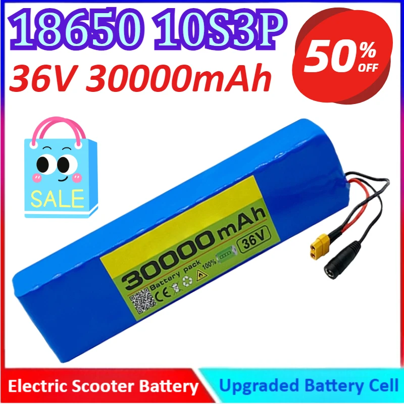 18650 10S3P 36V 30000mAh Electric Scooter Battery High Quality Rechargeable Battery with T/XT60 Plug
18650 10S3P 36V 30000mAh Electric Scooter Battery High Quality Rechargeable Battery with T/XT60 Plug