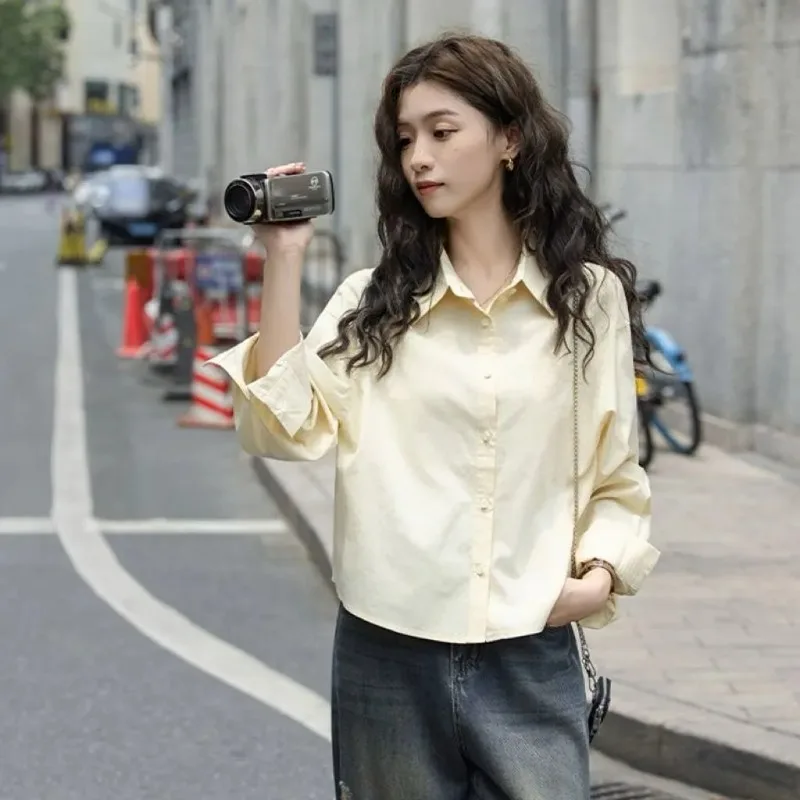 Women Petite Short Cotton Shirt Regular Shoulder Loose Long Sleeve Casual Blouse
Women Petite Short Cotton Shirt Regular Shoulder Loose Long Sleeve Casual Blouse