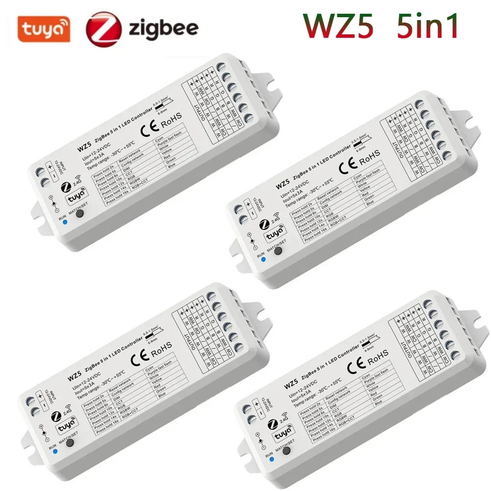 1X/4X Tuya Zigbee Wifi Smart LED Controller DC 12V 24V CCT RGB RGBW RGBCCT LED Strip Light Dimmer 2in1 5in1 2.4G Modul for Alexa
1X/4X Tuya Zigbee Wifi Smart LED Controller DC 12V 24V CCT RGB RGBW RGBCCT LED Strip Light Dimmer 2in1 5in1 2.4G Modul for Alexa