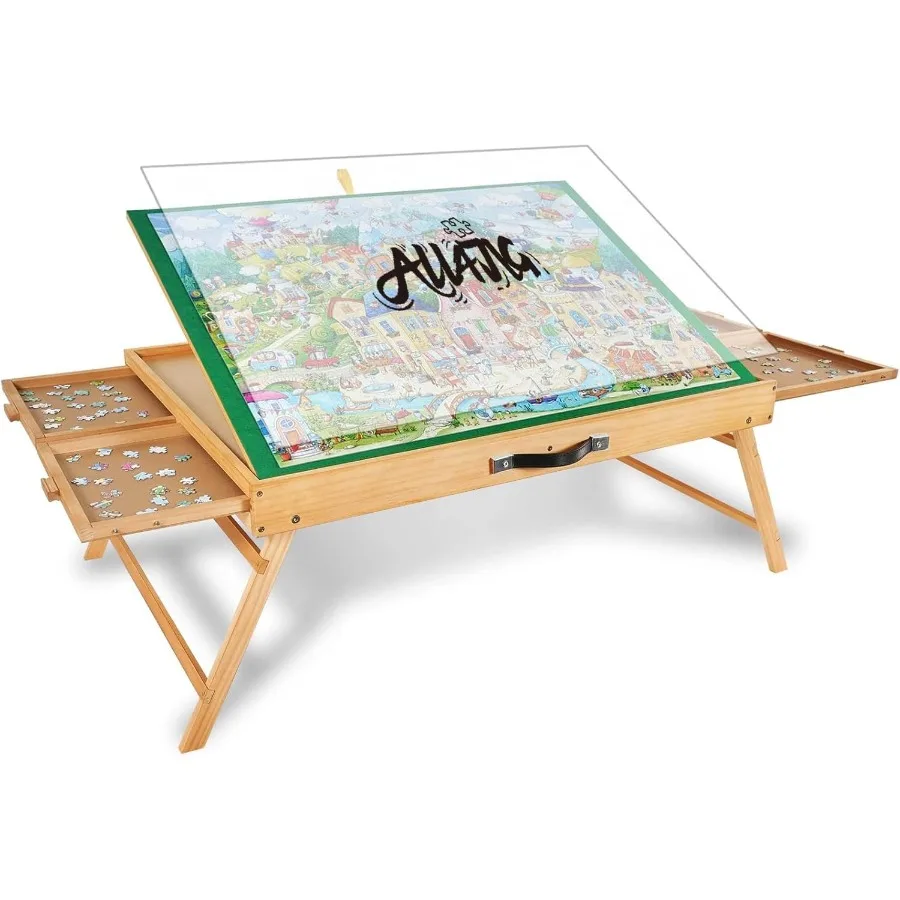 2000PCS Portable Puzzle Table with Legs, Adjustable Jigsaw Wooden Puzzle Board with 4 Drawers & Cover Birthday Gift for mom, 3-T
2000PCS Portable Puzzle Table with Legs, Adjustable Jigsaw Wooden Puzzle Board with 4 Drawers & Cover Birthday Gift for mom, 3-T