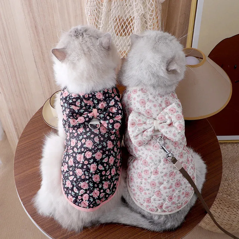 Luxury Floral Dog Coat Winter Warm Vest Puppy Jacket with Bow for Small Dogs Chihuahua Yorkie Dachshund Pet Clothing
Luxury Floral Dog Coat Winter Warm Vest Puppy Jacket with Bow for Small Dogs Chihuahua Yorkie Dachshund Pet Clothing