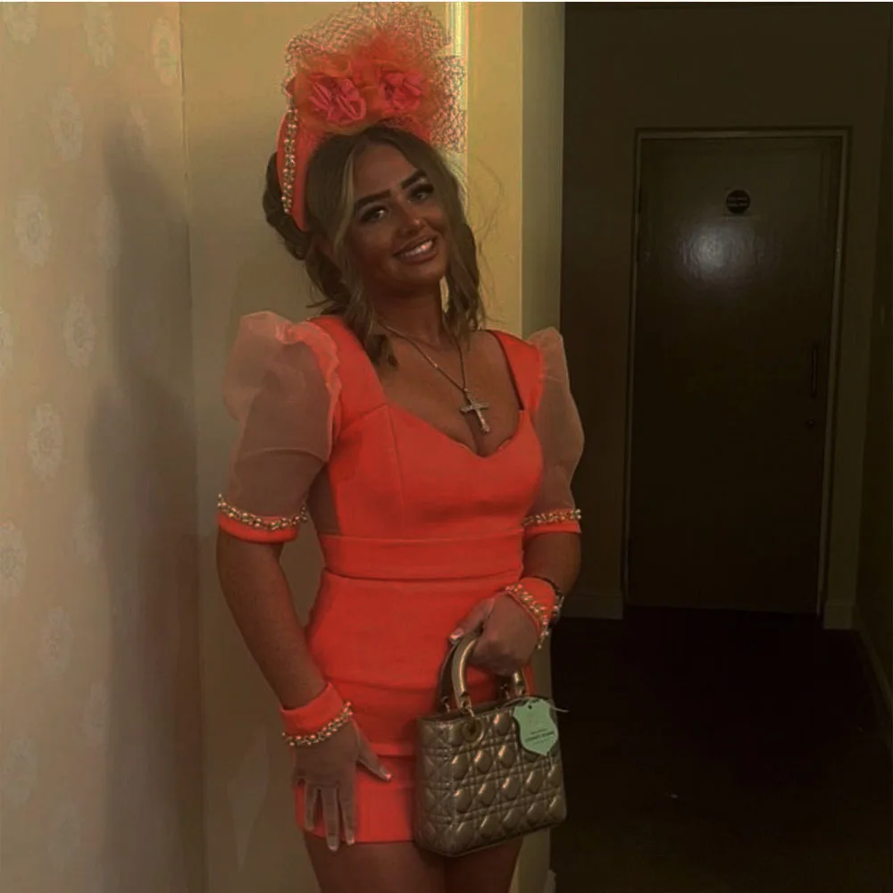 Mini Short Orange Cocktail Dress Sheath Short Puff Sleeves Cocktail Gown Sweetheart Party Gown Beading Prom Dress
Mini Short Orange Cocktail Dress Sheath Short Puff Sleeves Cocktail Gown Sweetheart Party Gown Beading Prom Dress