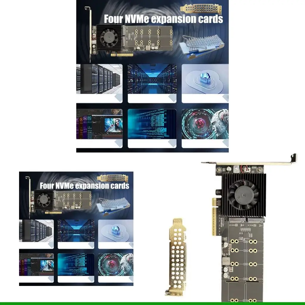 U55C Plugs Play 4 порта NVMe Адаптеры расширения PCIe4.0 4 слота M.2 Пропускная способность 16 ГБ/с Идеально подходит для систем
U55C Plugs Play 4 порта NVMe Адаптеры расширения PCIe4.0 4 слота M.2 Пропускная способность 16 ГБ/с Идеально подходит для систем