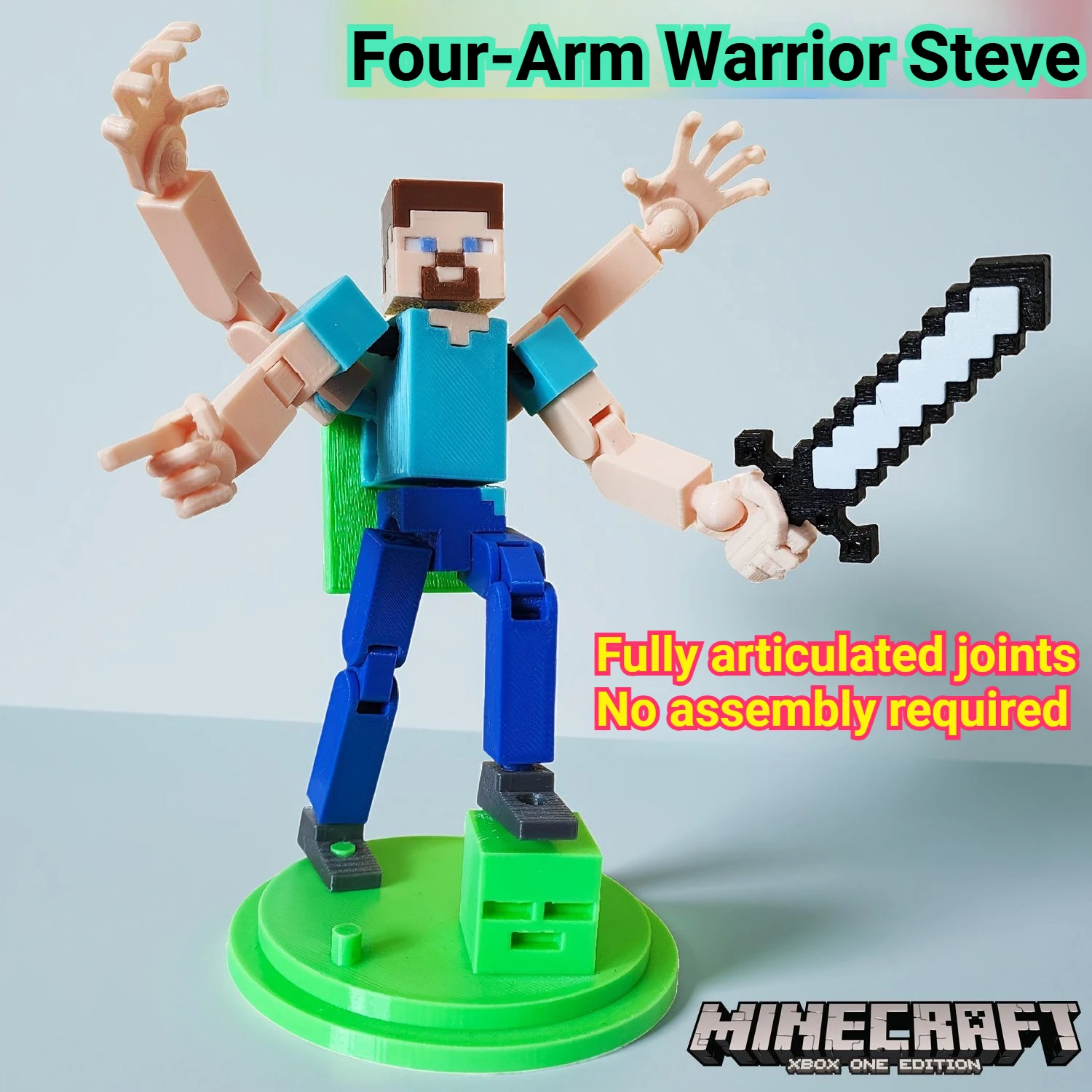 Original MC Steve and Herobrine Mutant Figure, Fully Articulated Toy Model, Desktop Ornament Gift
Original MC Steve and Herobrine Mutant Figure, Fully Articulated Toy Model, Desktop Ornament Gift