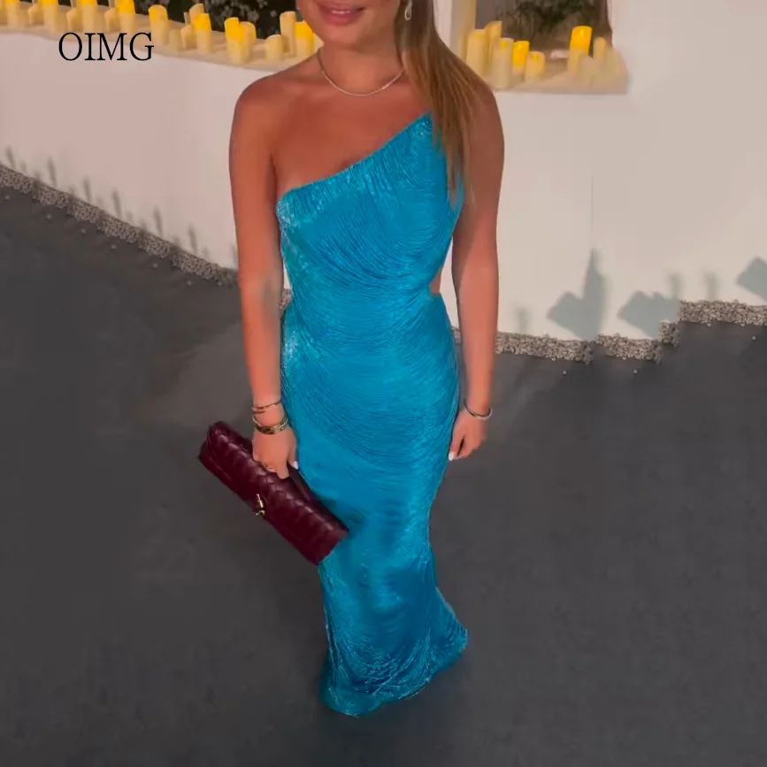 OIMG Shimmery Blue Spaghetti Strap Prom Gowns Backless Mermaid Party Gown Floor Length Evening Gala-ready Dress Customized
OIMG Shimmery Blue Spaghetti Strap Prom Gowns Backless Mermaid Party Gown Floor Length Evening Gala-ready Dress Customized