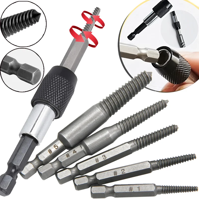 Hex Shank Damaged Screw Extractor Set Damaged Water Pipe Easy Out Bolt Extractor Stud Bolts Remover Spanner Hand Tools Hardware
Hex Shank Damaged Screw Extractor Set Damaged Water Pipe Easy Out Bolt Extractor Stud Bolts Remover Spanner Hand Tools Hardware