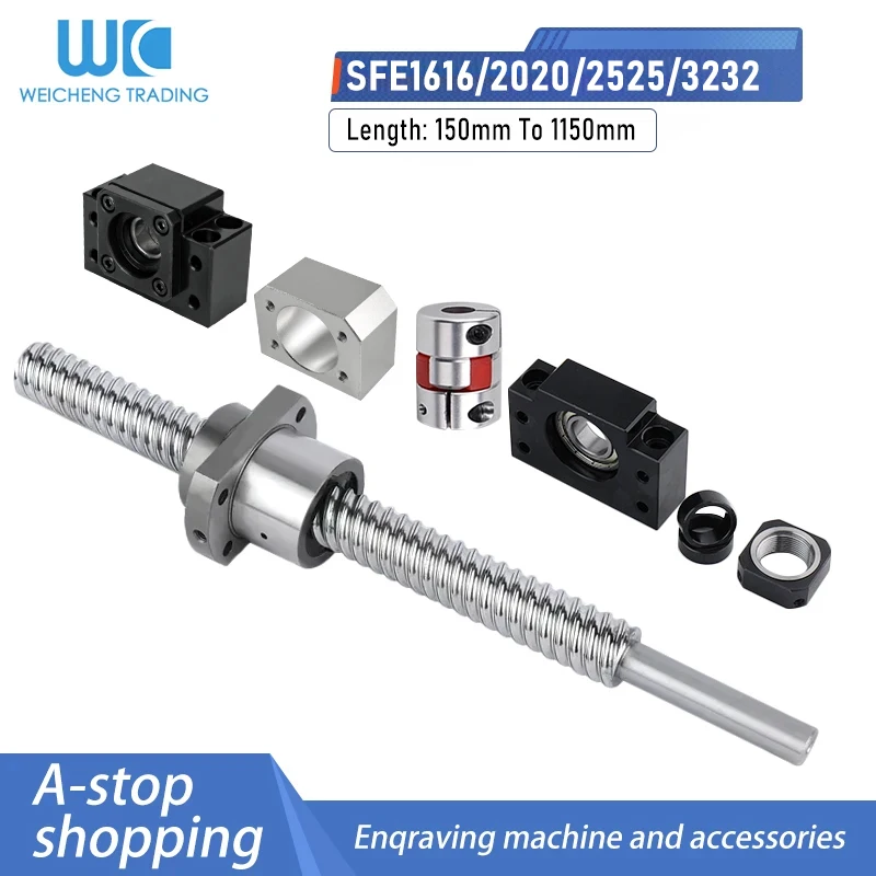 1PC Ball Screw Set SFE1616/2020/2525/3232 150-1150mm With BSG Housing+BKBF/EKEF/FKFF-12/15/20/25
1PC Ball Screw Set SFE1616/2020/2525/3232 150-1150mm With BSG Housing+BKBF/EKEF/FKFF-12/15/20/25