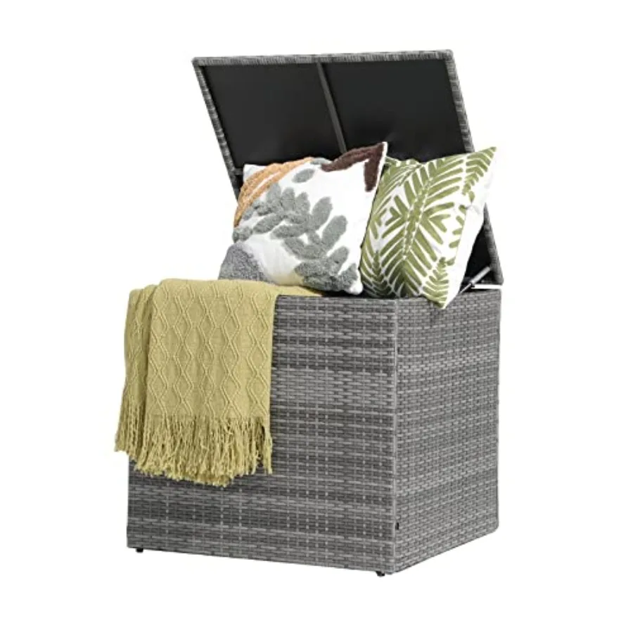 88 Gallon Wicker Deck Box, Indoor/Outdoor Storage Box for Patio Cushions and Gardening Tools - Resin Rattan Patio Cushion Stora
88 Gallon Wicker Deck Box, Indoor/Outdoor Storage Box for Patio Cushions and Gardening Tools - Resin Rattan Patio Cushion Stora