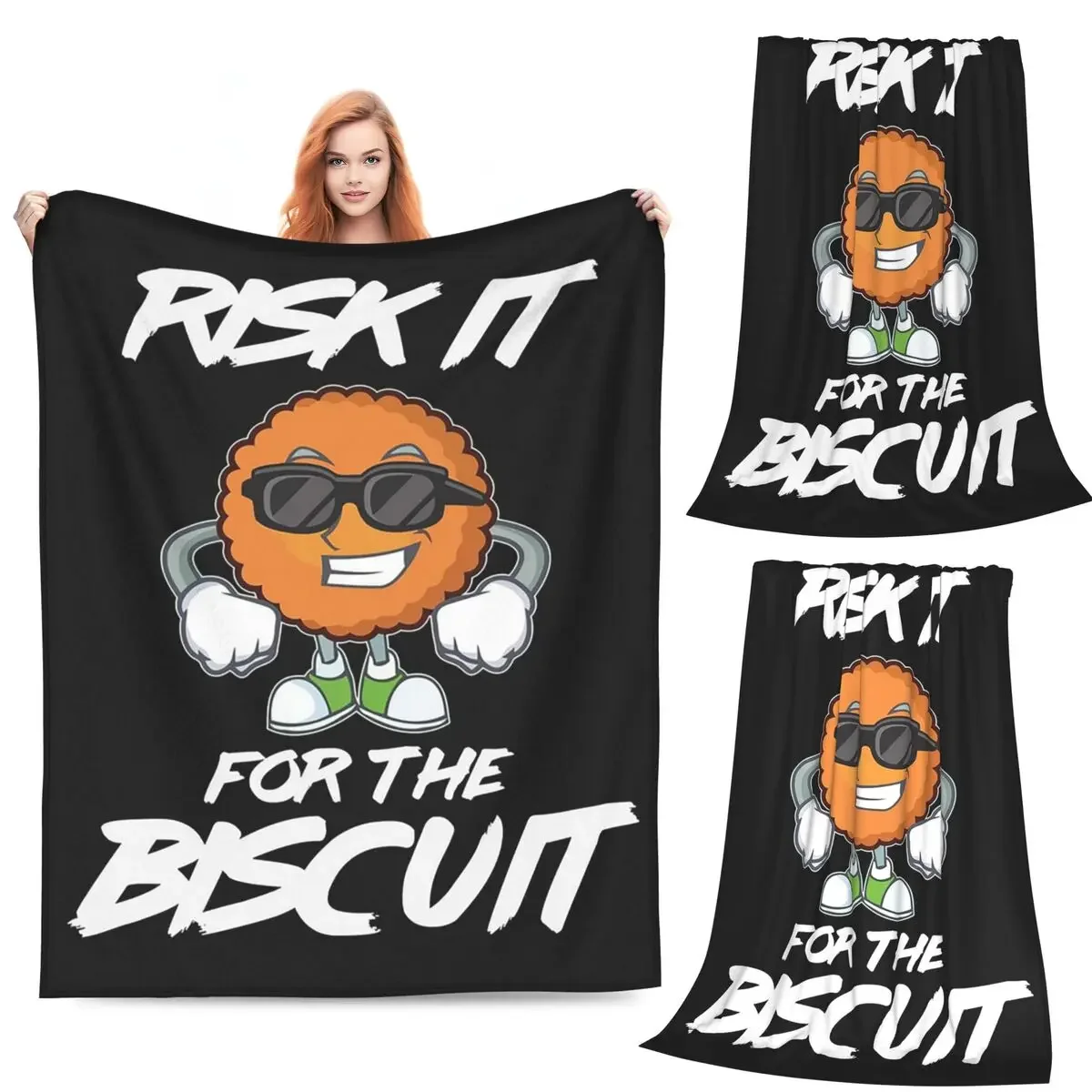 Funny Risk It For The Biscuit Blankets Soft Warm Flannel Throw Blanket Cover for Bed Living room Picnic Travel Home Sofa
Funny Risk It For The Biscuit Blankets Soft Warm Flannel Throw Blanket Cover for Bed Living room Picnic Travel Home Sofa