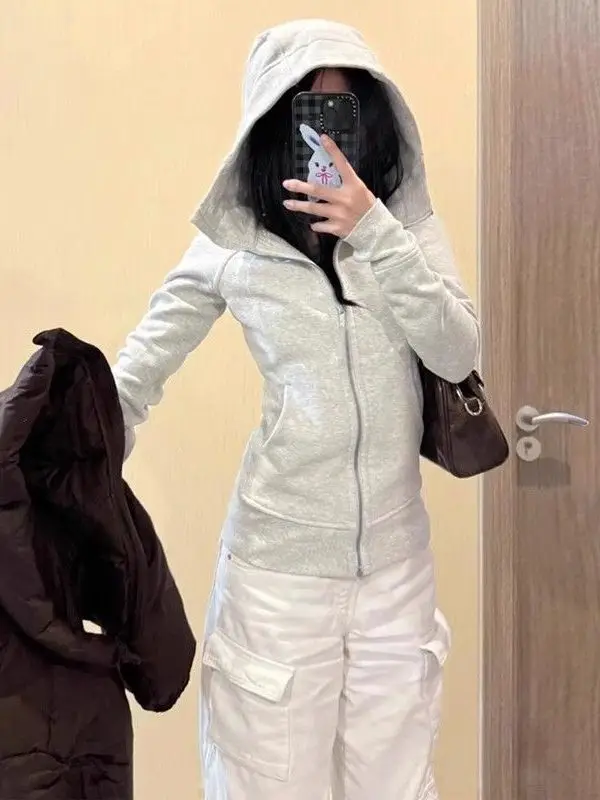 Retro American Hooded Open Cardigan Sweatshirt Women's Autumn Winter Thickened Short Yoga Student Top Coat Breathable Zipper
Retro American Hooded Open Cardigan Sweatshirt Women's Autumn Winter Thickened Short Yoga Student Top Coat Breathable Zipper