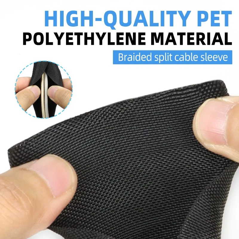 1-10M Self Closed PET Braid Cable Sleeve 3 5 8 10 13 16 19 25 30 38mm Loom Split Tube Auto Line Management Wire Wrap Protection
1-10M Self Closed PET Braid Cable Sleeve 3 5 8 10 13 16 19 25 30 38mm Loom Split Tube Auto Line Management Wire Wrap Protection