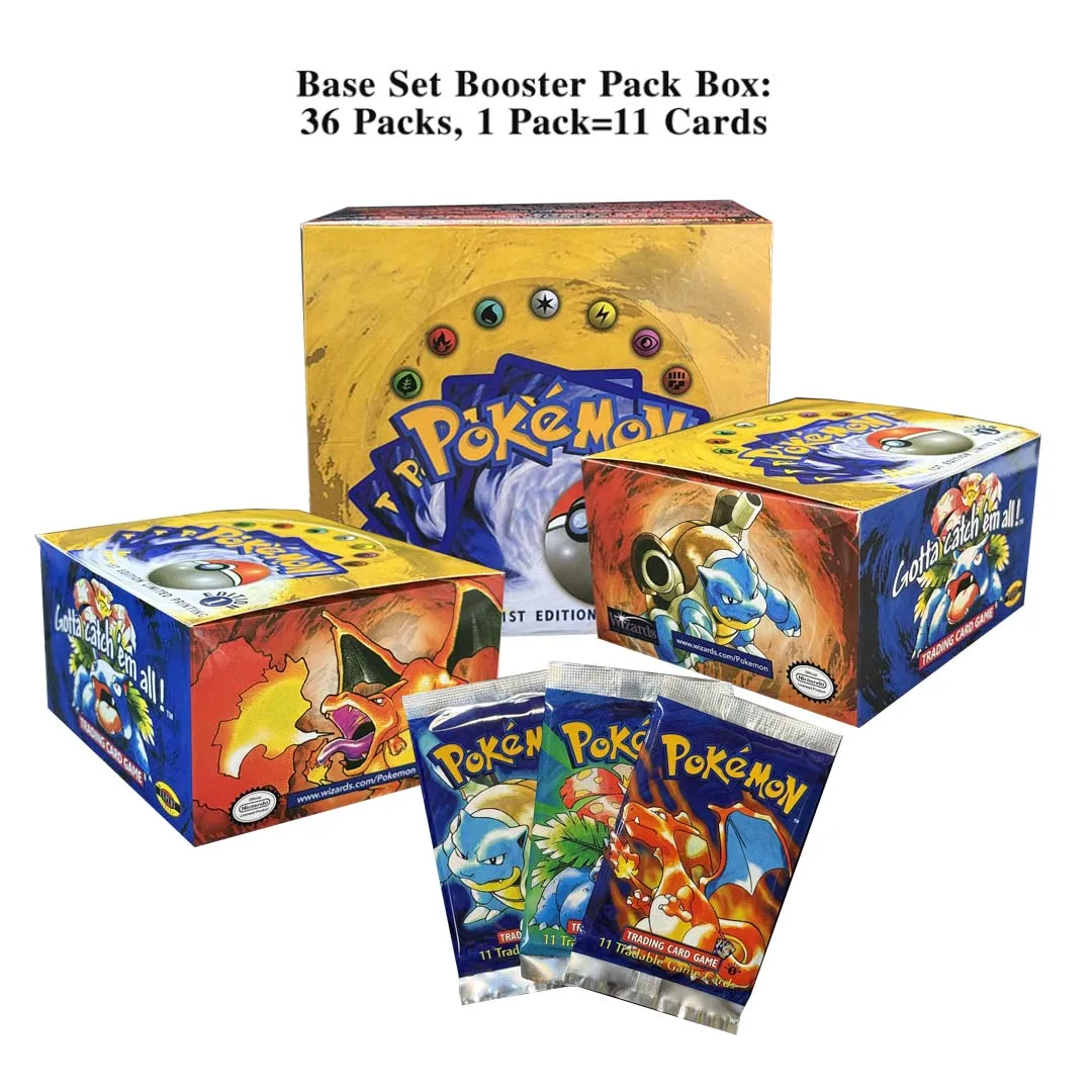 Pokémon TCG Base Set 1st Edition Booster Box Proxy Set - 36 Packs Full Vintage Collection, Charizard, Blastoise, Venusaur
Pokémon TCG Base Set 1st Edition Booster Box Proxy Set - 36 Packs Full Vintage Collection, Charizard, Blastoise, Venusaur