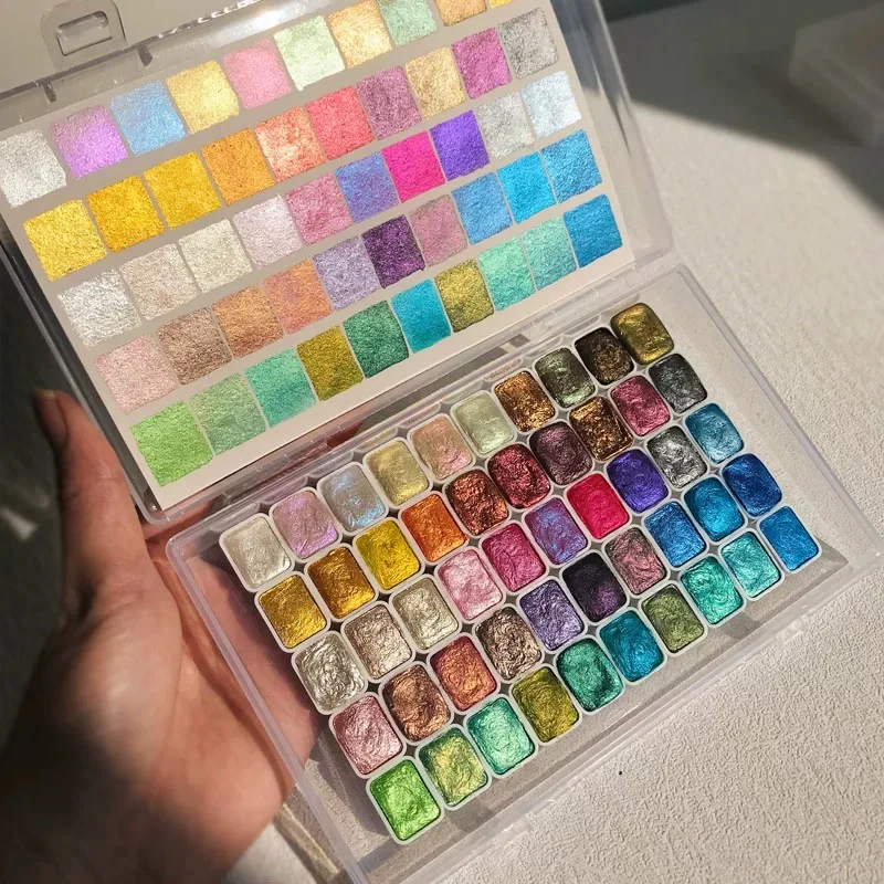 Glitter Watercolor Paints Set, 50 Colors Watercolor Paint, Wooden box, for Professional, for artists,Illustrations, Drawing
Glitter Watercolor Paints Set, 50 Colors Watercolor Paint, Wooden box, for Professional, for artists,Illustrations, Drawing