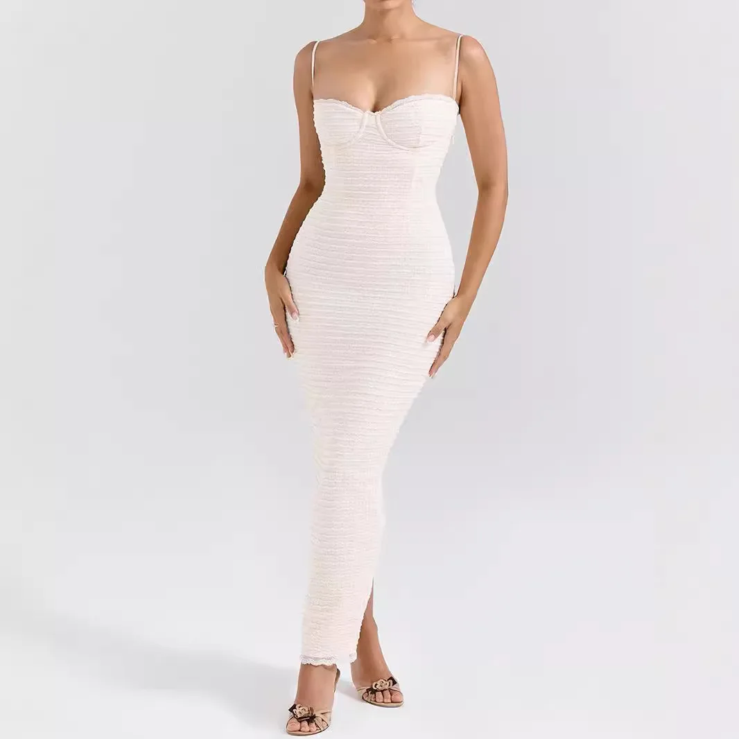 Sexy suspender hip halter split dress fashionable simple versatile temperament elegant vacation style high-end dress
Sexy suspender hip halter split dress fashionable simple versatile temperament elegant vacation style high-end dress