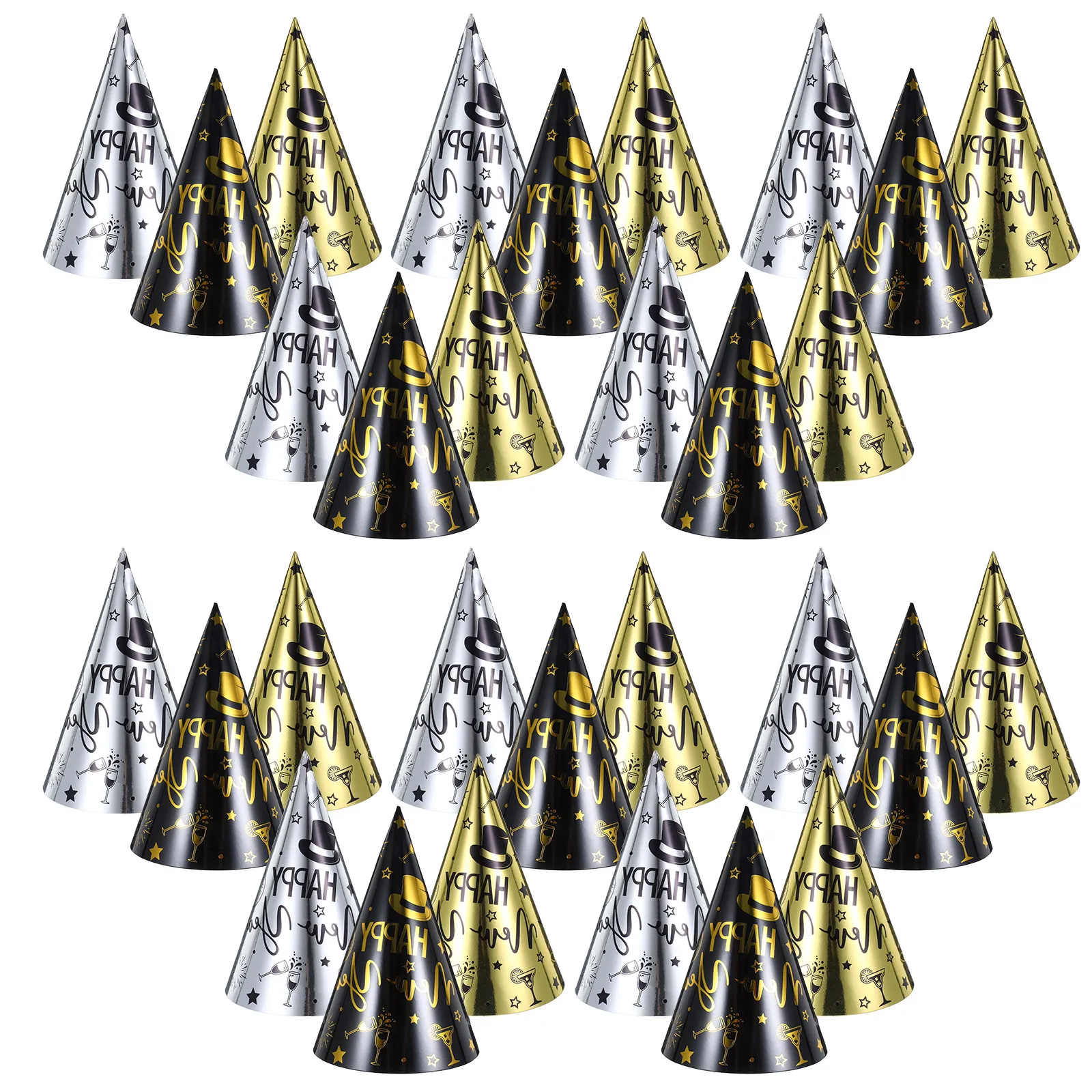 30 Pcs New Year Party Hat Halloween Birthday Hats for Kids Has Top Happy Headwear Glitter Cone Gold Paper Child
30 Pcs New Year Party Hat Halloween Birthday Hats for Kids Has Top Happy Headwear Glitter Cone Gold Paper Child