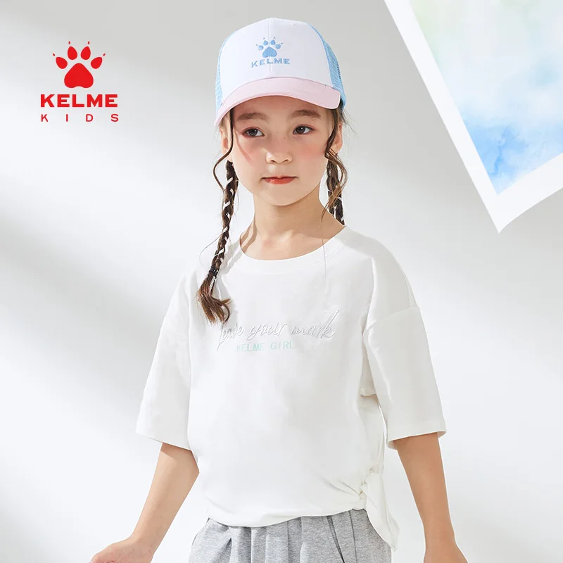 KELME KIDS Kelme Children's T-Shirts Girls 100% Cotton Short-Sleeved Children's Solid Color Hem Bandage Trend T-shirt 5227TX4121
KELME KIDS Kelme Children's T-Shirts Girls 100% Cotton Short-Sleeved Children's Solid Color Hem Bandage Trend T-shirt 5227TX4121