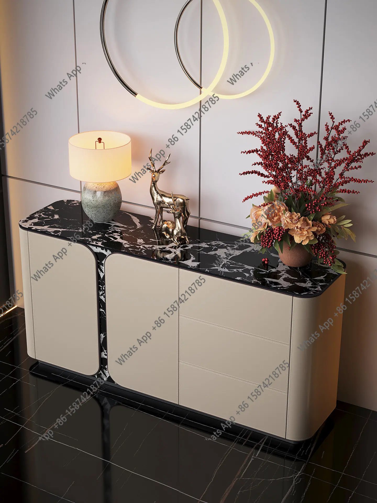 cf Modern simple marble dining side cabinet light luxury living room locker household high-end entrance hall entrance cabinet
cf Modern simple marble dining side cabinet light luxury living room locker household high-end entrance hall entrance cabinet